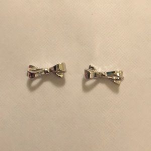 Silver Kate Spade Bow Earrings